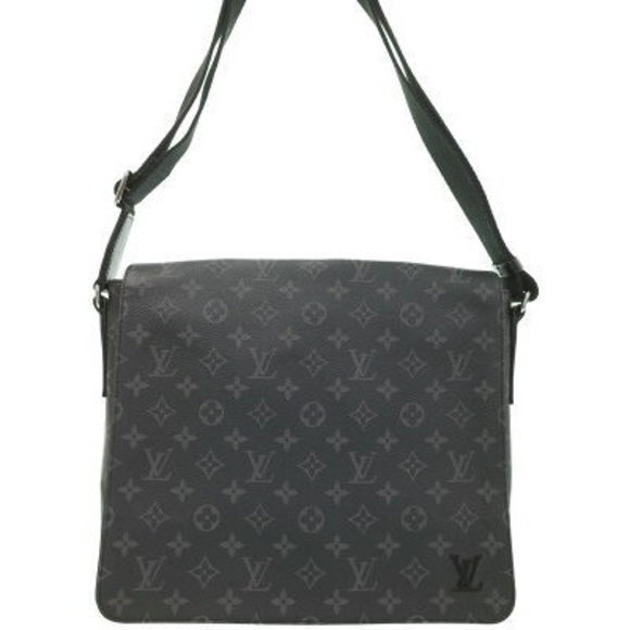 Louis Vuitton Monogram Eclipse Black District NM Shoulder Bag - Picture 1 of 8